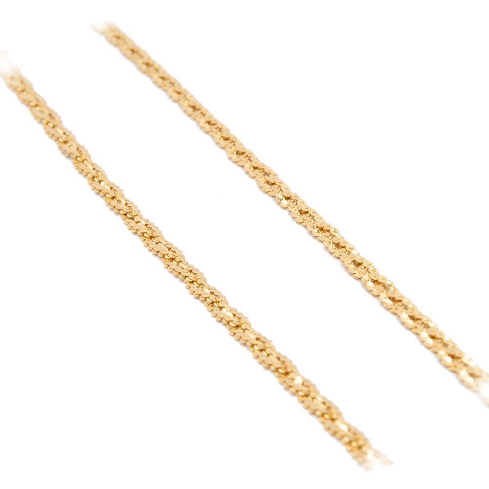 Pulseira Malha Tran�a em Ouro 18 Kilates - 22898